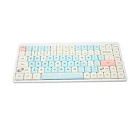 Airshi Clavier Mécanique Ultra Mince, Clavier Type C Filaire PBT Keycaps 21 Modes de Rétroéclairage Commutateur Rouge pour Les Jeux (Vert jaunâtre)