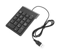 Airshi Clavier Numérique Connexion Stable Conception Ergonomique USB 2.0 Clavier Numérique Filaire 18 Touches pour Office School Bank