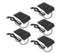 Airshi Clavier Numérique, Ligne de 4,9 Pieds 18 Touches Plug and Play pavé Numérique Filaire Ergonomique pour Banque (5 pièces)