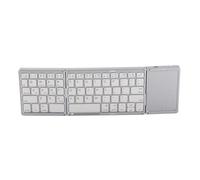 Airshi Clavier sans Fil, Clavier à 3 Couches, Bonne stabilité, Batterie 140 MAh, Bouton à Faible Bruit pour Tablette, Ordinateur Portable, Smartphone (Blanc argenté)