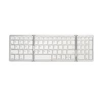 Airshi Clavier sans Fil, Touches de Ciseaux Clavier Pliable sans Fil Longue Endurance Silencieux Triple pour Tablette (Blanc argenté)