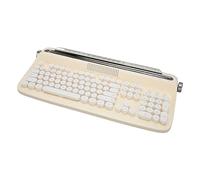 Airshi Clavier, Style Rétro 104 Touches BT Keyboard Slot Design Largement utilisé pour Le Téléphone (Jaune crème)