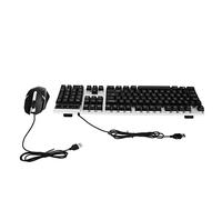 Airshi Combo Clavier et Souris de Jeu, 104 Touches Tactiles Confortables, Rétroéclairage coloré, Clavier, Souris, ABS pour Bureau