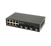Airshi Commutateur Ethernet Rapide, Tx1310nm Rx1550nm 25km Extension 10 100 1000M Gigabit Ethernet Switch Plug and Play 12 Ports Autoneg pour l'Industrie (Prise UE)