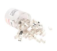 Airshi Connecteurs de Passage RJ45 CAT6e, 100 Pièces Réduisent Les Interférences de Signal Connecteurs à Sertir de Câble Ethernet Plug and Play pour Fil Solide (Plaqué Argent)