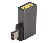 Airshi Convertisseur de Charge, Entrée Femelle vers Adaptateur de Charge Mâle 3 Broches Puce à Induction PD Coque en Alliage d'aluminium Plug and Play pour Chargeur Ordinateur Portable