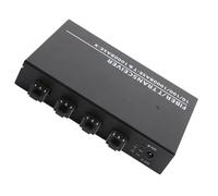 Airshi Convertisseur de Média Fibre Ethernet, Convertisseur de Média Fibre SFP en Métal 8 Ports électriques RJ45 Port 4 Ports Optiques 100-240V jusqu'à 120 Km pour la Maison (Prise UE)