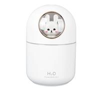 Airshi Diffuseur d'aromathérapie, Diffuseur d'huiles Essentielles au Design Mignon, Arrêt Automatique, Bel éclairage de Bureau à Faible Bruit (Lapin Blanc)