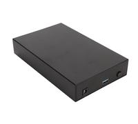 Airshi Disque Dur Mobile, Dissipation Thermique Rapide de 5 Gbit/s USB3.0 Boîtier de Disque Dur Externe de 3,5 Pouces en Alliage d'aluminium pour TV pour Ordinateur de Bureau (Prise UE)