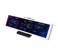 Airshi Écran Secondaire du Châssis, Coque en Métal 8,8 Pouces IPS LCD Moniteur CPU GPU SSD Données pour Ordinateur (Blanc)