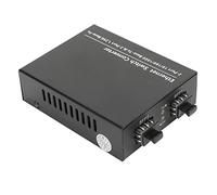 Airshi Émetteur-récepteur à Fibre Optique, compatibilité Universelle 100-240 V Convertisseur de Média Ethernet SFP 2 Ports pour Ordinateur de Bureau (Prise UE)