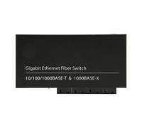 Airshi Émetteur-récepteur à Fibre Optique, Convertisseur de Média Ethernet en Métal jusqu'à 20 Km Tx1310nm Rx1550nm Plug and Play pour Le Bureau (Prise UE)