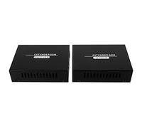Airshi Extension de Fibre KVM, Alliage d'aluminium 100-240V 1920x1080P 60Hz 197ft HD Interface Multimédia KVM Extender Remote Operation pour TV (Prise UE)