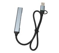 Airshi Hub de Type C, Station d'accueil USB 3.0 4 Ports en Alliage d'aluminium pour Périphériques