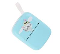 Airshi Imprimante Thermique de Poche, Mini-imprimante Légère Multifonctionnelle Portative à Coque en Plastique pour Les Amateurs d'étiquettes (Blue)