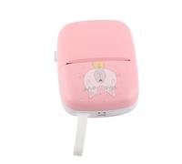 Airshi Imprimante Thermique de Poche, Mini-imprimante Légère Multifonctionnelle Portative à Coque en Plastique pour Les Amateurs d'étiquettes (Pink)