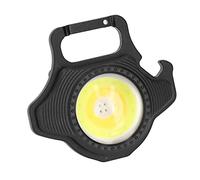Airshi Mini Porte-clés Lumineux, Mini Lampes de Poche COB Lumineuses, Large Zone d'éclairage Multifonction, 500lm, ABS avec Support Pliable pour la Marche