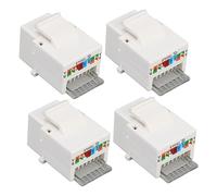 Airshi Module Réseau Non blindé Cat6, 50 Modules RJ45 Cat6 à 90 Degrés pour Communication Réseau