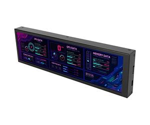 Airshi Moniteur de Température du Processeur, Moniteur de Température d'Ordinateur à Thème Bricolage économie d'énergie 8.8in IPS 1920x480 60Hz pour Ordinateur de Bureau (Noir)