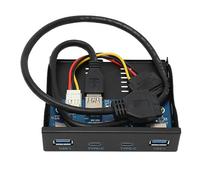 Airshi Panneau Avant du Lecteur de Disquette, Concentrateur de Panneau Avant USB 6 Ports 5 Gbps pour Ordinateur de Bureau
