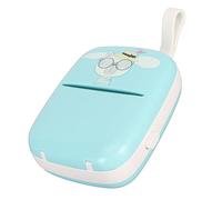 Airshi Petit Fabricant d'étiquettes Mini Imprimante Thermique Compacte à économie d'énergie pour l' de Codes de Notes de Photos (Bleu)