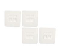 Airshi Prise Murale Ethernet, Large compatibilité Transmission Facile Plaque Murale RJ45 à Deux Ports Durable pour Le Bureau