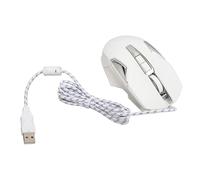 Airshi Souris de Jeu Filaire, Multifonction Plug and Play, Programmation Macro Personnalisée, Souris de Jeu RVB de Haute Précision pour Ordinateur Portable (White)