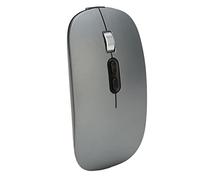 Airshi Souris Portable, Dual Mode Type C Charge Réactive Design Ergonomique Silencieux 2.4G Souris sans Fil pour Téléphone avec Lumière Colorée pour (Gris foncé)