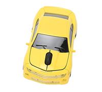 Airshi Souris pour Ordinateur Portable, Souris sans Fil en Forme de Voiture de Course 2,4 GHz en Mode Veille Automatique pour Ordinateur Portable (Jaune)