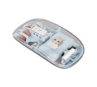 Airshi Souris sans Fil RVB, Couverture Magnétique Transparente Rechargeable 400 MAh 2400 DPI sans Fil pour Le Travail (Bleu)