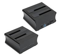 Airshi Station d'accueil pour Disque Dur Externe, Fonction de Copie de la Station d'accueil pour Disque Dur 100-240V OTB Fonction de Clonage Hors Ligne de Sauvegarde en Un Clic pour