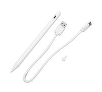 Airshi Stylet à écran Tactile, Tablette d'écriture Brillante Type-C Stylet Interface de Charge Rejet de la Paume avec Affichage LED pour Mini 5 6 Génération pour Les étudiants (Blanc)