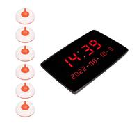 Airshi Système d'appel Fil, Affichage du Temps de Volume Réglable Système de Suivi des Patients étanche Matériau ABS pour Les Hôpitaux (Prise UE)