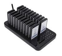Airshi Systèmes de Téléavertisseur, Système d'appel Fil 100-240 V Large Application 3 Modes d'appel avec 20 Téléavertisseurs pour Les Restaurants (Prise UE)