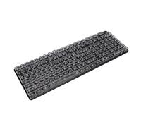Airshi Touches de Clavier Mécaniques, Hauteur de l'ASFC, Design Ergonomique, Résistance à l'usure, Touches Transparentes pour Clavier à 87 Touches (Lettres Noires Blanches)