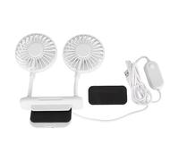 Airshi Ventilateur de Moniteur 3 Modes de Vitesse Lumière Silencieuse Câble USB de 6,6 Pieds Clip de Moniteur sur Le Ventilateur 2 Têtes pour la Famille (Blanc)