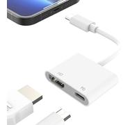 AIRSKY Adaptateur USB C vers HDMI pour iPhone 15/16, adaptateur USBC vers HDMI, charge rapide 100 W et 4K @ 60 Hz, compatible avec iPhone 16/15, MacBook Pro, iPad Pro