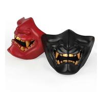 Airsoft Paintball Masque Militaire Tactique Prajna Demi-Masque Facial Cos Samouraï Diable Horreur Halloween Party Chasse Masques De Protection