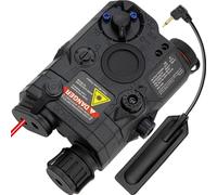 Airsoft PEQ-15 IR Laser + Visible Red Laser + White LED Flashlight (Black)(Black)