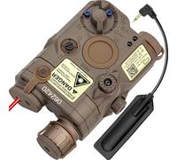 Airsoft PEQ-15 IR Laser + Visible Red Laser + White LED Flashlight (Black)(T)