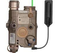 Airsoft PEQ-15 Pro IR Laser + UHP Visible Green Laser + White LED Flashlight (Tan)(T)