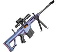 Airsoft Sniper Soft Bullet Gun Jouet M82A1 Projectile Launcher Gun Adulte Levier Action Fusil de Chasse Jouet Pistolet Jouet 1 : 1 Semble Réel, Pistolet Jouet en Mousse -Chromotrope