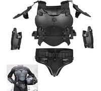 Airsoft Tactical Armor Set, Protecteur de Poitrine Tactique réglable Molle, Ceinture de Combat réglable pour la Protection des épaules du coude, Costume de Film CS