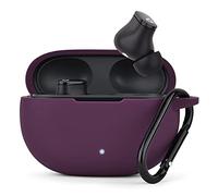AIRSPO Coque en silicone compatible avec Beats Studio Buds 2021 - Coque de protection souple pour écouteurs sans fil Beats avec porte-clés (violet foncé)
