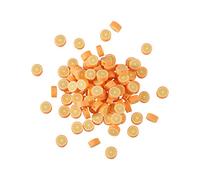 Airssory 1000 Pcs Perles En Pâte Polymère À La Main Tranche D'orange pour Femmes Filles Bijoux Faire DIY Bracelet Collier Boucle D'oreille Accessoires - 10x4.5mm