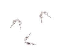 Airssory 200 Pcs 316 Stainless Steel 3mm Inner Size Ball Chain End Bead Tips Calotte Ends Clamshell Knot Cover Cap Closure Clasp Bulk for Jewelry Making and Craftings - 8.5x4mm