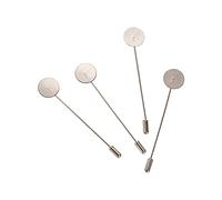 Airssory 200 Pcs Rond 15mm Plateau Épinglette en Acier Inoxydable Épingles De Sécurité Broches pour Hommes Femmes Costume Cravate Chapeau Écharpe Badge DIY Costume Bijoux Accessoires