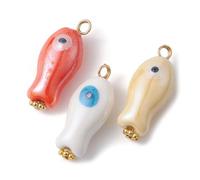 Airssory Breloques en céramique en porcelaine en forme de cœur, animaux, étoiles, fruits pour loisirs créatifs, Céramique