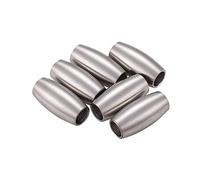 Airssory Lot de 10 fermoirs magnétiques en acier inoxydable 304 mat de 21 x 10 mm de forme ovale pour la fabrication de bijoux, bracelets, colliers - Compatible avec cordon de 6 mm