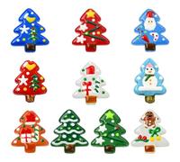 Airssory Lot de 10 perles en verre faites à la main en forme de sapin de Noël - 10 couleurs - Pour bricolage, bijoux, bracelets, colliers, boucles d'oreilles, sacs, porte-clés, décoration de téléphone